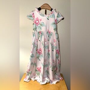 Sweet Honey girls nightgown in pink and green floral print, size 3T